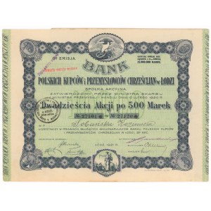 Bank Polskich Kupców i Przemysłowców Chrześcijan, Em.2, 20x 500 mkp 1921