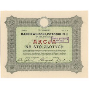Bank Kwilecki, Potocki i S-ka, Em.1, 100 zł