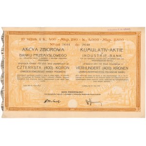 Bank Przemysłowy dla Królestwa Galicyi i Lodomeryi, 10x 400 kr 1919