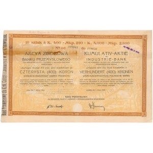 Bank Przemysłowy dla Królestwa Galicyi i Lodomeryi, 10x 400 kr 1920