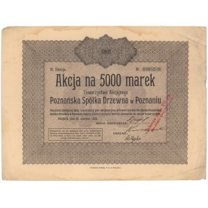 Poznańska Spółka Drzewna, Em.6, 5.000 mkp 1922