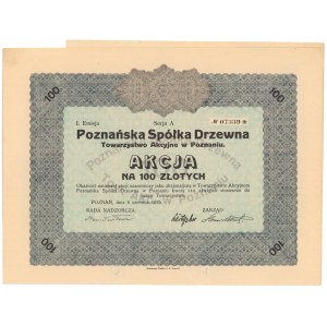 Poznańska Spółka Drzewna, Em.1, 100 zł 1925