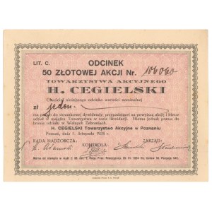 H. Cegielski Tow. Akc. w Poznaniu, Odcinek na 1 zł 1924