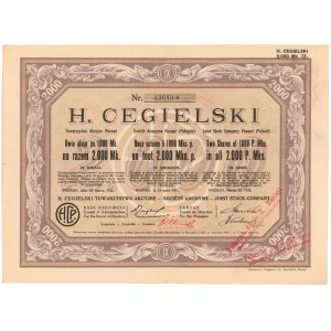 H. Cegielski Tow. Akc. w Poznaniu, Em.9, 2x 1.000 mkp 1923