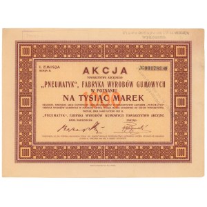 Pneumatyk Fabryka Wyrobów Gumowych, Em.1, 1.000 mkp 1921