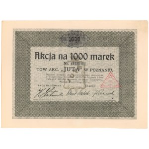 Juta Tow. Akc. w Poznaniu, 1.000 mk 1921