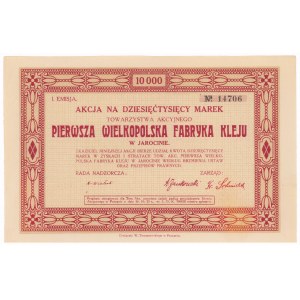 Pierwsza Wielkopolska Fabryka Kleju w Jarocinie, Em.1, 10.000 mk