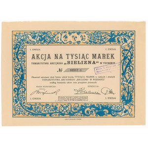 Bielizna Tow. Akc. w Poznaniu, Em.1, 1.000 mk
