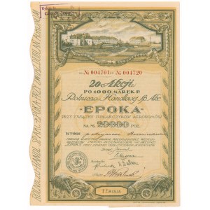 Epoka Rolniczo-Handlowa Sp. Akc. przy Związku Dublańczyków Agronomów, Em.1, 20x 1.000 mk 