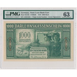 Kowno, 1.000 marek 1918 - numeracja 7-cyfrowa 