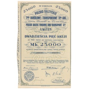 Polsko Baltyckie Tow. Handlowe i Transportowe, Em.4, 25x 1.000 mk 1922