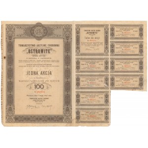 Tow. Akc. Cukrowni Ostrowite, 100 zł 1937