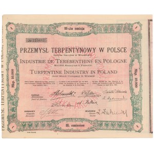 Przemysł Terpentynowy w Polsce, Em.3, 10.000 mk 1924