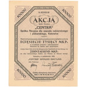 Centra Sp. Akc. dla Zawodu Cukierniczego i Piekarskiego, 10.000 mk 1923