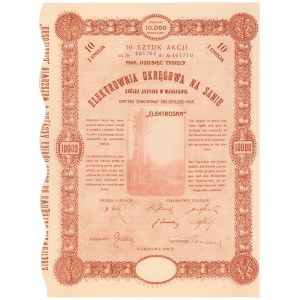 Elektrownia Okręgowa na Sanie, Em.1, 10x 1.000 mk 1923