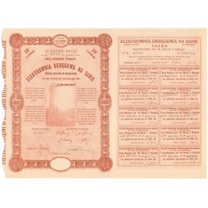Elektrownia Okręgowa na Sanie, Em.1, 10x 1.000 mk 1923