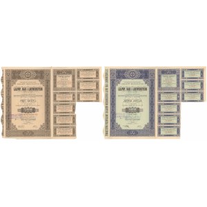 Lilpop, Rau & Loewentstein, 100 zł i 5x 100 zł 1937 (2szt)