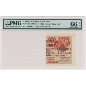 1 grosz 1924 - H - prawa połowa 