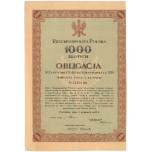 5% Pożyczka Konwersyjna 1926, Obligacja na 1.000 zł