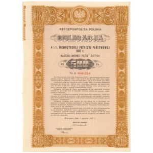4.5% Pożyczka Wewnętrzna 1937, Obligacja na 500 zł, Seria A