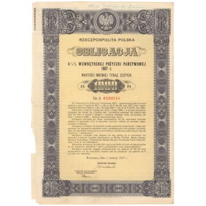 4.5% Pożyczka Wewnętrzna 1937, Obligacja na 1.000 zł, Seria A