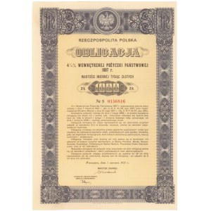 4.5% Pożyczka Wewnętrzna 1937, Obligacja na 1.000 zł, Seria S