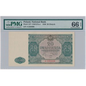 20 złotych 1946 - A - mała litera 