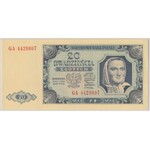 20 złotych 1948 - GA - papier prążkowany
