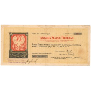 Asygnata Skarbu Polskiego, 100 koron 1918