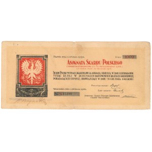 Asygnata Skarbu Polskiego, 1.000 rubli 1918 