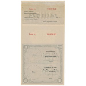 Asygnata Ministerstwa Skarbu (1939) - WZÓR 500 zł A 0000000