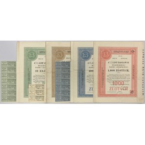 Wileński Bank Ziemski, Listy zastawne Ser.I-II 1926-29 (4szt)
