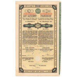  Lwów, Bank krajowy, List zastawny 10.000 kr 1921