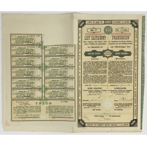  Lwów, Bank krajowy, List zastawny 10.000 kr 1921