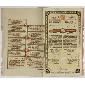 Lwów, Bank krajowy, List zastawny 2.000 kr 1921