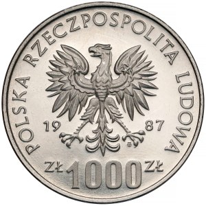 Próba NIKIEL 1.000 złotych 1987 Calgary 1988