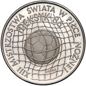 Próba NIKIEL 500 złotych 1986 MŚ w Piłce Nożnej Meksyk