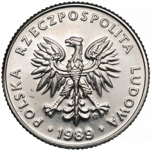 Próba NIKIEL 20 złotych 1989 - PRÓBA odwrotnie