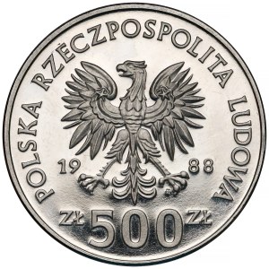 Próba NIKIEL 500 złotych 1988 MŚ w Piłce Nożnej Włochy