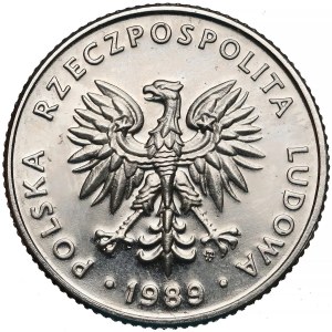 Próba NIKIEL 20 złotych 1989 - PRÓBA odwrotnie