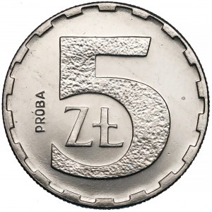 Próba NIKIEL 5 złotych 1989