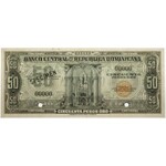 Dominican Republic, 50 Pesos Oro (1947) SPECIMEN