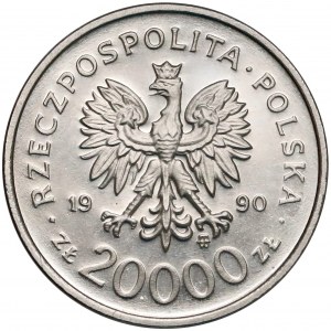 Próba NIKIEL 20.000 złotych 1990 Solidarność
