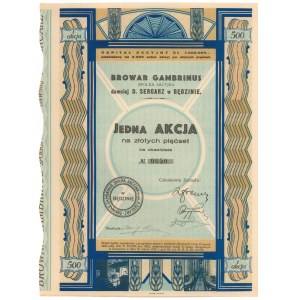 Browar Gambrinus, 500 zł 1932
