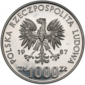 Próba NIKIEL 1.000 złotych 1987 Muzeum Śląskie Katowice