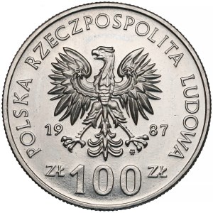 Próba NIKIEL 100 złotych 1987 Kazimierz III Wielki