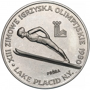 Próba NIKIEL 200 złotych 1980 Lake Placid - skoczek - bez znicza