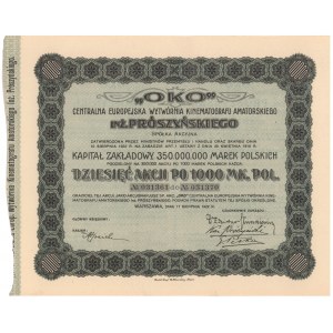 Oko Centralna Europejska Wytwórnia Kinematografu..., 10x 1.000 mkp 1922