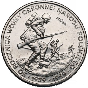 Próba NIKIEL 500 złotych 1989 Wojna Obronna