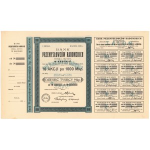 Bank Przemysłowców Radomskich, Em.1, 10x 1.000 mkp 1922 - blankiet